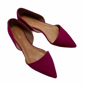 Halogen Marist d’orsay fuschia 9.5 suede pointy